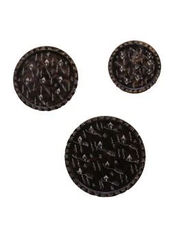 Wooden Wall Decor Plates - Set of 3 Wooden Wall Decor Plates - Set of 3